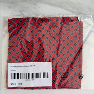 Bonobos Red and Blue Paisley Pocket Square